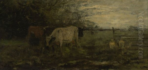 The milk-pound Oil Painting by Willem Maris