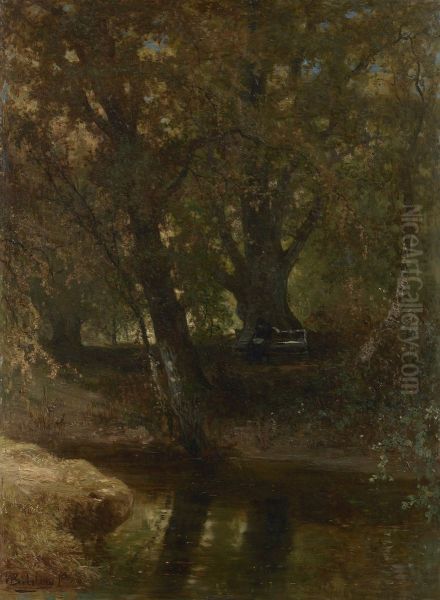 In het bos van de Oorsprong Oil Painting by Johannes Warnardus Bilders