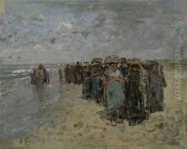 Fish market Oil Painting by Anton Mauve