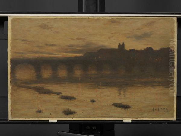 Maastricht by evening Oil Painting by Antonie Louis Koster