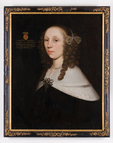 Portrait of Anna van Appeldoorn (?-1665) Oil Painting by Geldersch Landschap en Kasteelen