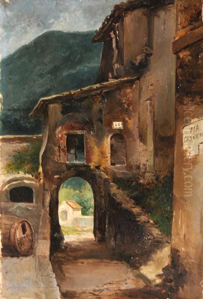 Scorcio Di Paese Oil Painting by A. Canella