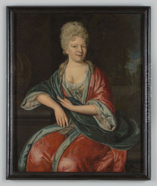 Portrait of Maria Anna van der Poll ?-?) Oil Painting by Nicolaes van Ravesteyn