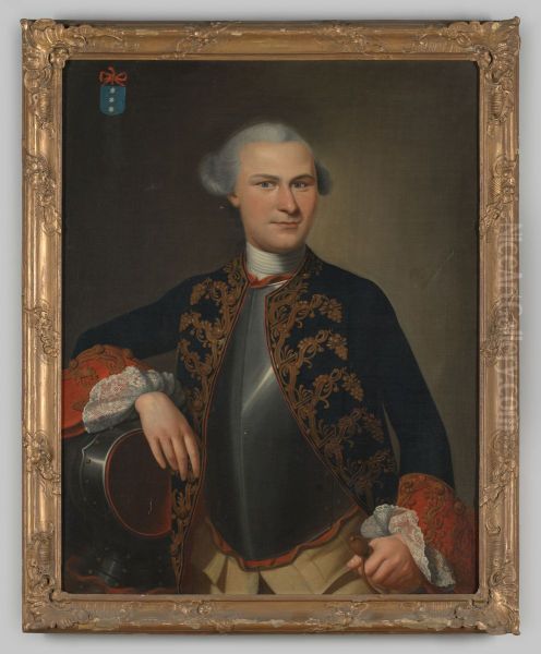 Portrait of Willem August Sirtema van Grovestins (1740-1813) Oil Painting by Pierre Frederic de la Croix