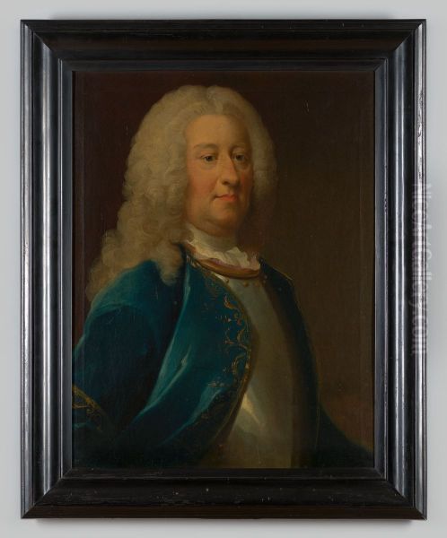 Portrait of Diederik van Leyden (1695-1764) Oil Painting by Olof Arenius