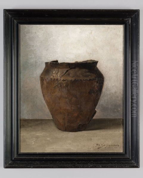 Een 'Germaansche' urn Oil Painting by Piet Schipperus