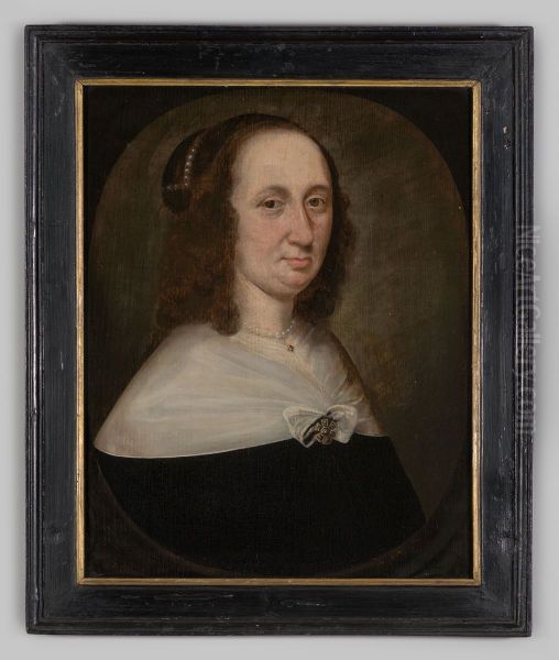 Portrait of Johanna van Arnhem (1607-1666) Oil Painting by Geldersch Landschap en Kasteelen