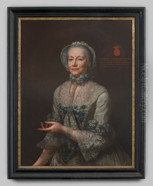 Portrait of Elisabeth Anna Maria van Riebeeck (1725-1776) Oil Painting by Geldersch Landschap en Kasteelen