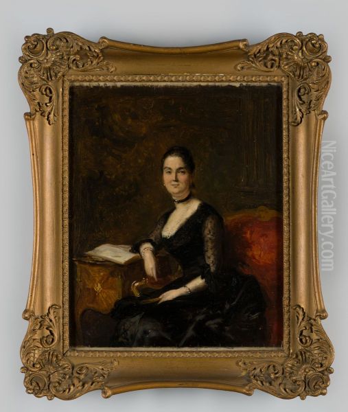 Portrait of Eliza Dorothea Boreel (1841-1899) Oil Painting by David Bles