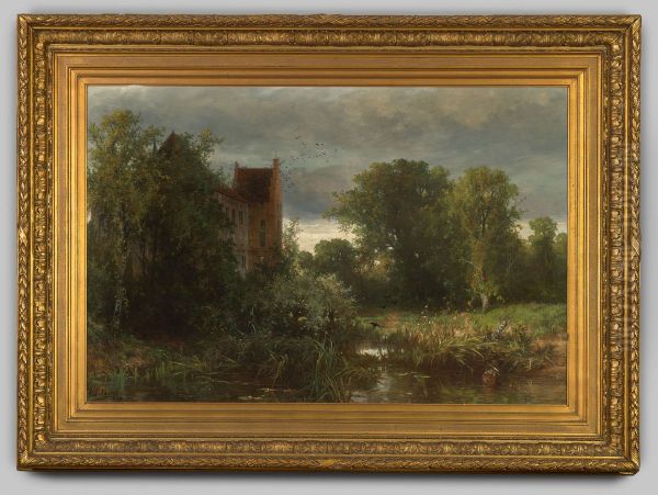 Kasteel Vorden Oil Painting by Johannes Warnardus Bilders