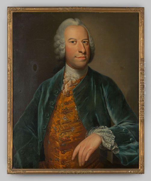 Portret van Alexander Diederik baron van Spaen Oil Painting by Pierre Frederic de la Croix