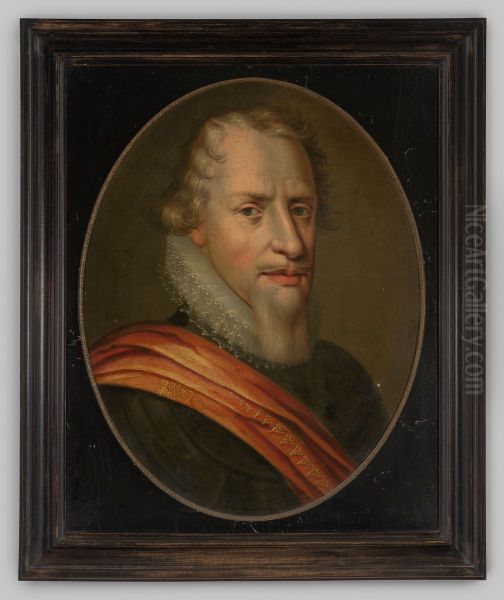 Portret van prins Maurits van Oranje-Nassau Oil Painting by Michiel Jansz. van Mierevelt