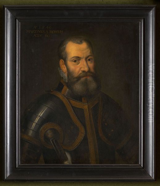 Portrait of Maarten van Rossum (1478-1555) Oil Painting by Wouter Willem Boudewijn Jansen