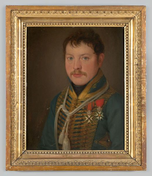 Portrait of Walraven Elias Johan Baron van Balveren (1784-1865) Oil Painting by Ezechiel Davidson