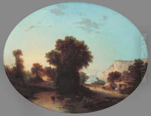 Paesaggio Oil Painting by Giuseppe Ii Canella