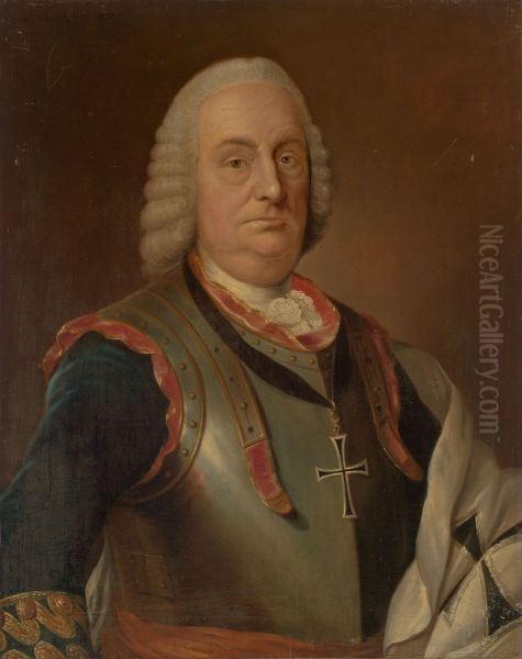 Portrait of Frans Steven Karel van Randwijck (1697-1785) Oil Painting by August Christian Hauck