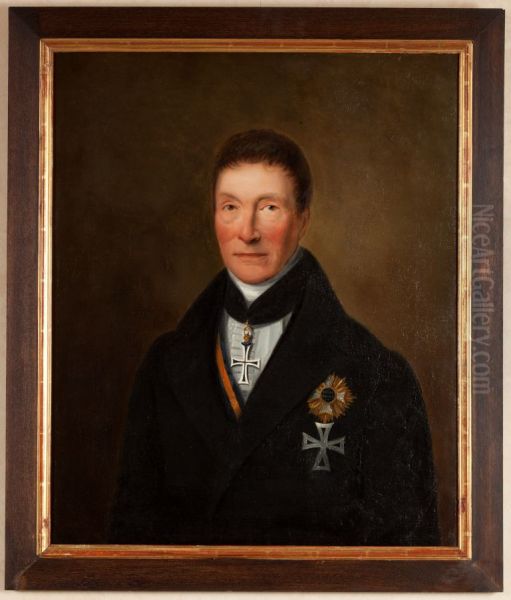 Portrait of Frederik Willem Floris Theodorus baron van Pallandt (1772-1853) Oil Painting by Geldersch Landschap en Kasteelen