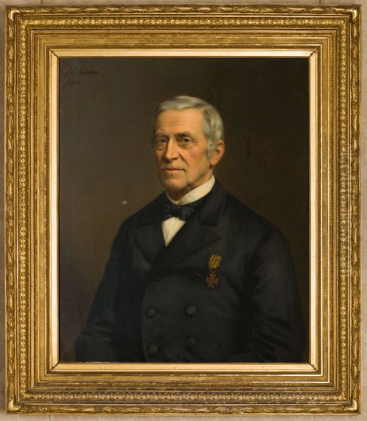 Portrait of Edward van Lynden (1812-1890) Oil Painting by Johan Heinrich Neuman