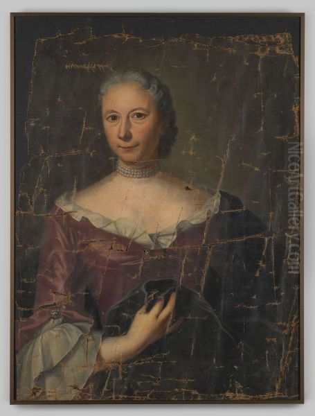 Portret van Cornelia Farret Oil Painting by Pierre Frederic de la Croix