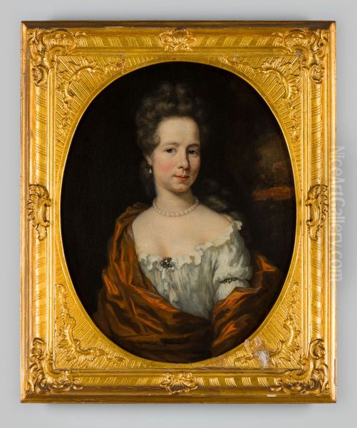 Portrait of Catharina Pels (1665-1704) Oil Painting by Johann Friedrich Bodecker