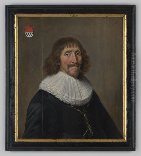 Portrait of a man, possibly Lubbert Torck (?-1644) Oil Painting by Geldersch Landschap en Kasteelen