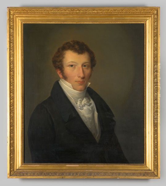 Portrait of Alexander baron van Rhemen van Rhemenshuyzen (1783-1822) Oil Painting by Cornelis Kruseman