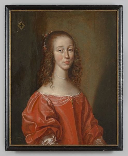 Portrait of an unknown woman from the Bentinck family Oil Painting by Jan Rutgers Van Niwael