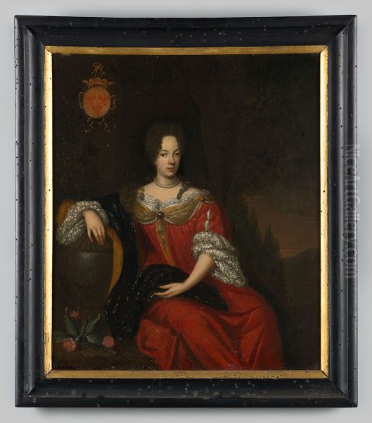 Portret van Aleida Isabella van Coeverden Oil Painting by Roelof Koets