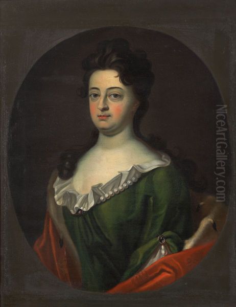 Portret van Sophia Charlotte van Hannover Oil Painting by Friedrich Wilhelm Weidemann