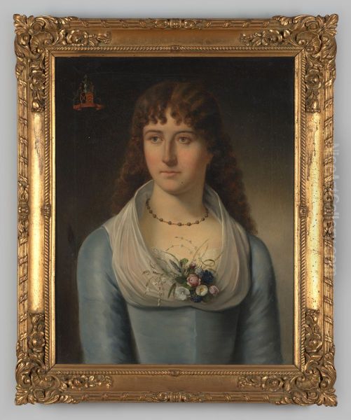 Portrait of Helena Gertrudis Maria Josepha barones van Voorst tot Voorst (1771-1852) Oil Painting by Geldersch Landschap en Kasteelen