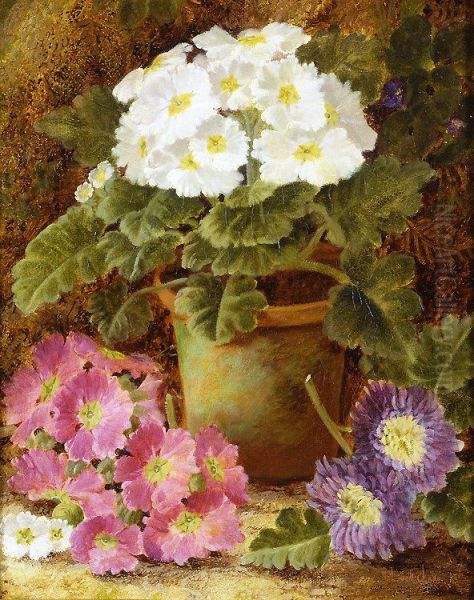 Potted Flowers Oil Painting by Oliver Clare