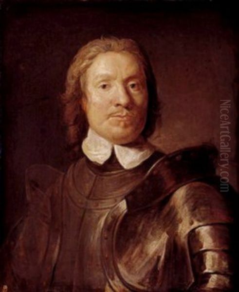 Portrait of Oliver Cromwell, Lord Protector of the Commonwealth of Britain Oil Painting by Gaspar De Crayer