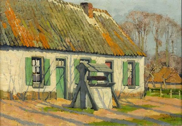 Put voor een boerenhuis Oil Painting by Eugene Lucker