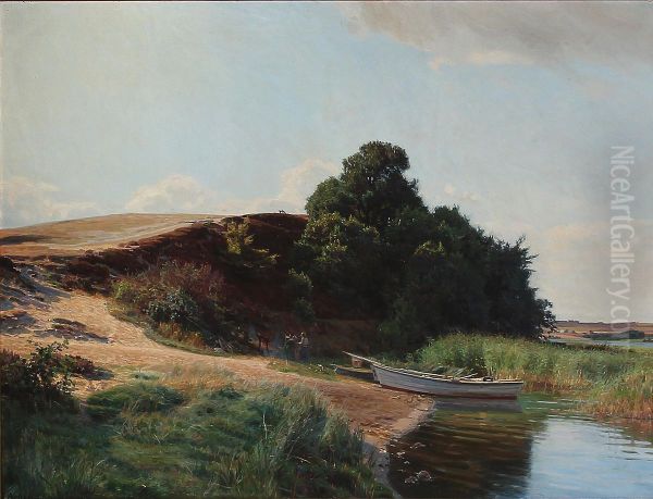 A summer day in Denmark. Oil Painting by Georg Achen