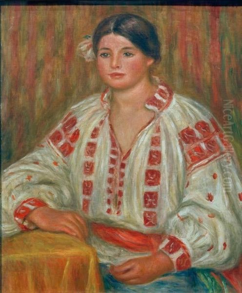 La blouse bulgare Oil Painting by Pierre-Auguste Renoir