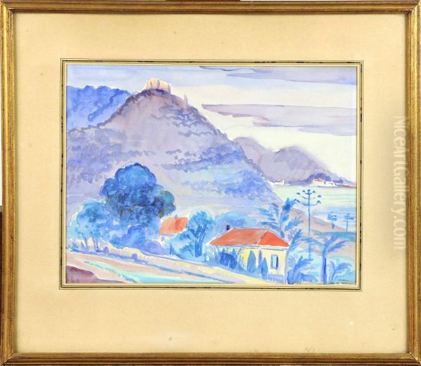 Vue D'oran Oil Painting by Jules Marie Canneel