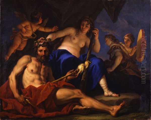 Hercules at the feet of Omphale Oil Painting by Sebastiano Ricci