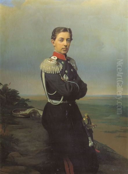 Portrait of Grand Duke Nicholas Alexandrovich Oil Painting by Sergey Zaryanko