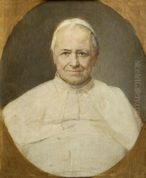 Portrait of Pius IX Oil Painting by Adeodato Malatesta