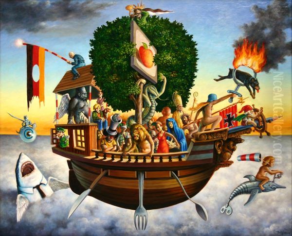 Ship of Fools Oil Painting by Thomas Buhler