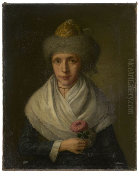 Portrait de Madame Haberle Oil Painting by Wendelin Moosbrugger