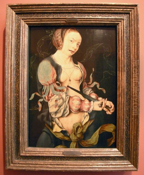 Lucretia Oil Painting by Joos Van Cleve