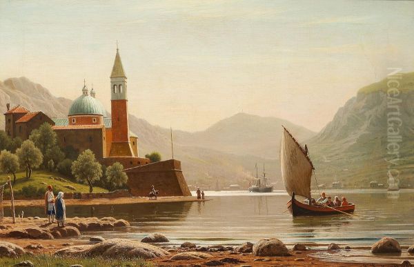 View from the Bay of Kotor. Oil Painting by Christian Eckardt