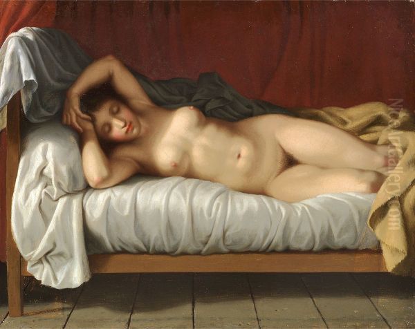 Reclining Nude Oil Painting by Christoffer Wilhelm Eckersberg