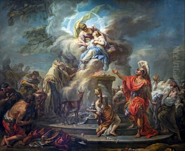 The sacrifice of IphigeniaFrancais:Le sacrifice d'IphigenieItaliano:Il sacrificio di Ifigenia Oil Painting by Gabriel Francois Doyen