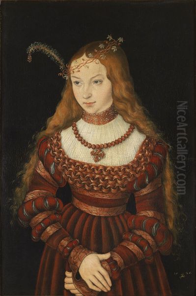 Portrait of Princess Sibylle of Cleve Oil Painting by Lucas Cranach the Elder