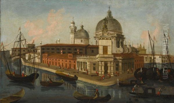 Punta della Dogana Oil Painting by Apollonio Domenichini