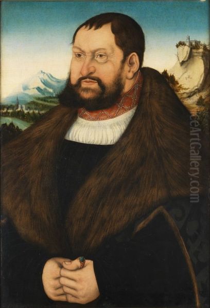 Johann I. der Bestandige Kurfurst von Sachsen Oil Painting by Lucas Cranach the Elder