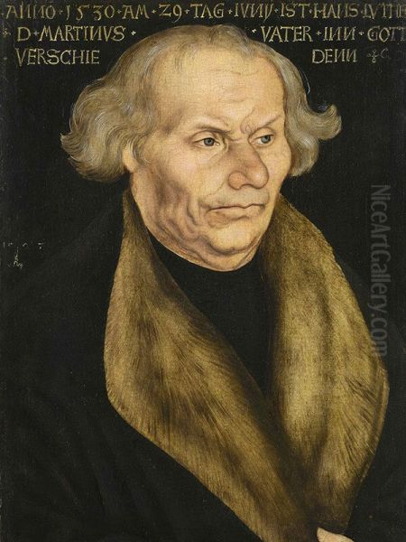 Portrait of Hans Luther, Luther's father Oil Painting by Lucas Cranach the Elder