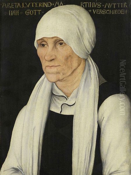 Portrait of Margaretha Luther, Luther's mother Oil Painting by Lucas Cranach the Elder